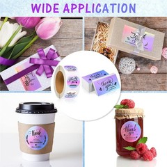 Versatile Holographic Thank You Cards & Stickers Set – 1120 Pcs for Business Use