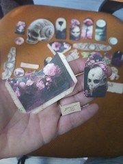 32PC Gothic Love DARK Skull Goth Junk Journal Die Cut Tag Scrapbook Bridgerton
