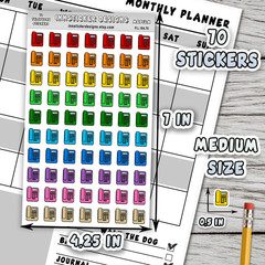 Telephone Stickers, Mini Icon Reminder Planner stickers, Journals, Scrapbooks