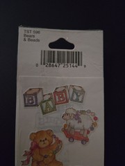 Vintage NOS FMI Frances Meyer Inc Stickers Bears & Beads BABY TST 596