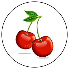 CHERRIES ENVELOPE SEALS LABELS STICKERS PARTY FAVORS