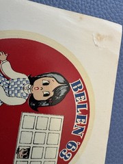 Lot 2 Rare Vintage Waterslide Type STICKER BELEN 63 ? 1963 Unknown Origin