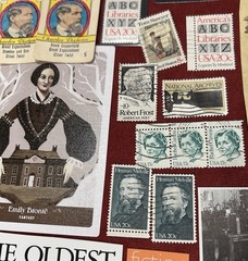 Vintage Book Lovers Junk Journal-book pages & cutout playing cards stamps & more
