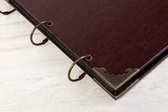 Potricher 10×10 Brown Leather Scrapbook Album Hardcover 80 Page DIY Photo Memory