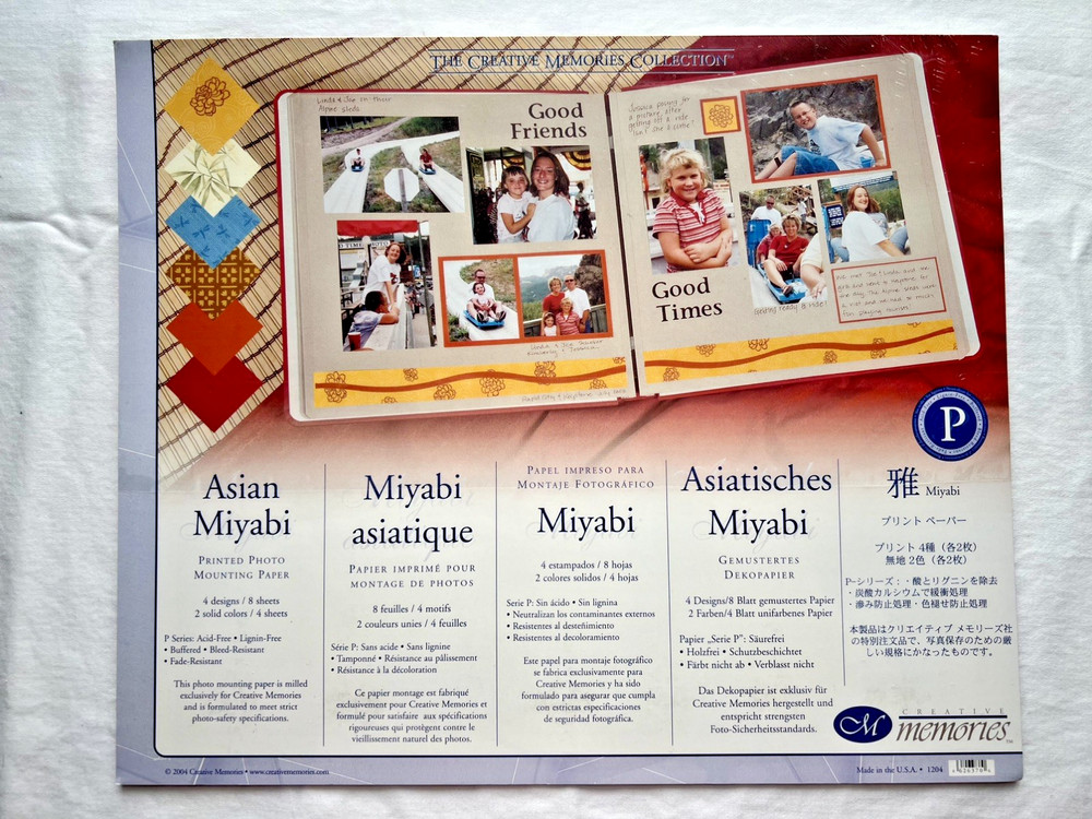 Creative Memories Asian Miyabi Mounting Paper and Great Lengths Stickers lot