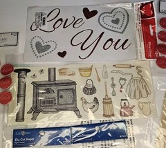 Lot of 7 Crafting Stickers for Scrapbooking and Die Cut Shapes Assorted Brands