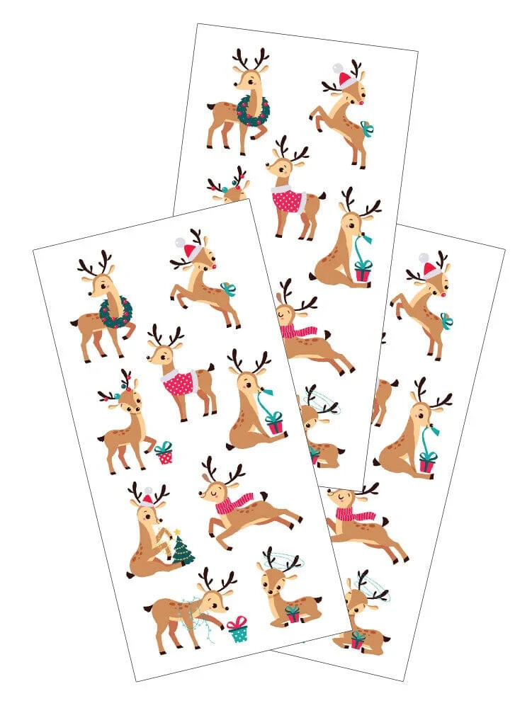 Stickers PH Slim Decorated Christmas Reindeer Lights Presents Wreath Tree Hats