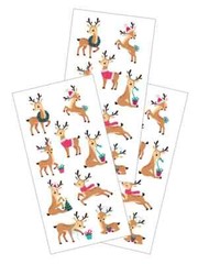 Stickers PH Slim Decorated Christmas Reindeer Lights Presents Wreath Tree Hats