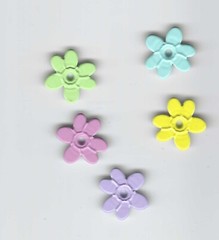 PASTEL FLOWER SCRAPBOOKING EYELETS EYELET OUTLET 10 PCS 5 COLORS