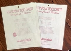 Mary Engelbreit Lot of 2 Scrapbook Sticker Sheets PRINCE & PRINCESS 8 x 10 NIP