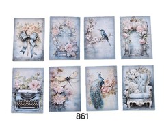 Elegant Blue Journal Cards Supplies Scrapbooks Junk Journal 861
