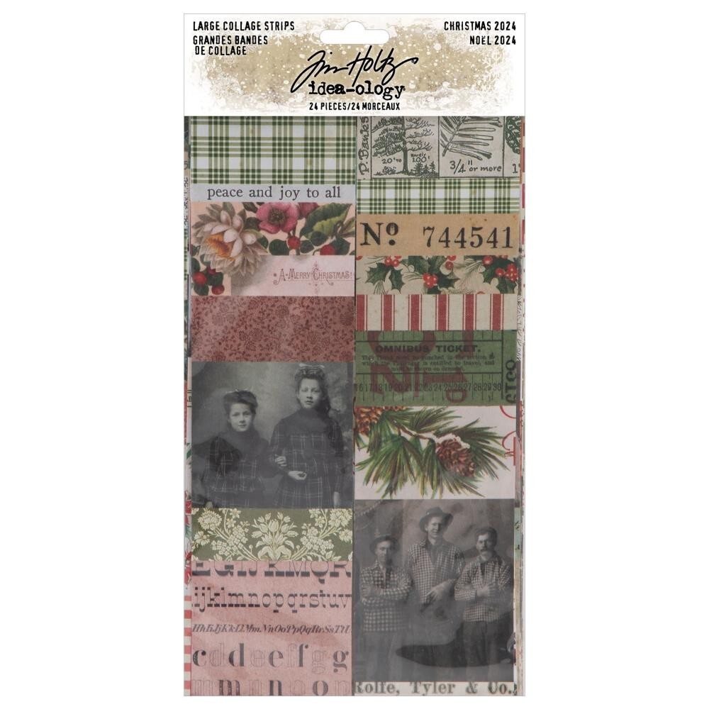 Tim Holtz ~ LARGE COLLAGE STRIPS ~ Christmas 2024 ~ Idea-ology