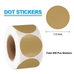 1.5 Inch Round Thermal Label Stickers, 500Pcs Circle Direct Thermal Sticker L…