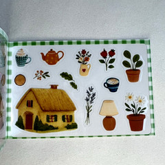 Cozy Coffee Animal Stickers Sticker Book Scrapbook Junk Journal Collage