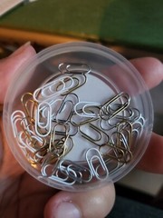 Stampin Up Retired MINI PAPER CLIPS Gold Silver White 36 Pieces NEW RARE HTF