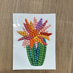 3D Puffy Dimensional Scrapbooking Stickers, Flowers & Plants Multicolor Set of 5