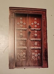 Retro Door Cardstock Sticker, 10PCS Vintage Courtyard Ephemera for Scrapbooking