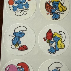 Vintage Smurfs Peyo Scratch & Sniff Stickers 12 Lot Rare Unused 1980s