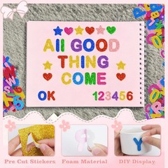 Huimdery Glitter Foam Letter Stickers 16 Colors