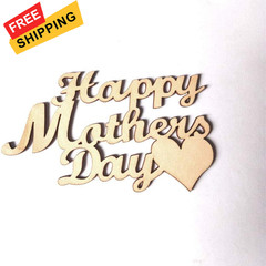 BinaryABC Happy Mother’s Day Crafts Wooden approx. 9.5cm x 6.5cm x 0.25cm