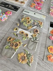Sticker Lot – Flowers Scrapbooking 3D Stickers – Floral Spring Sunflower #108