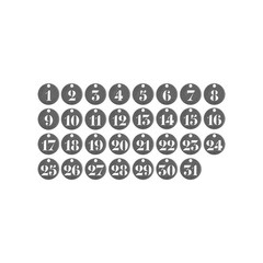 Tim Holtz Idea-ology Metal Number Tokens 31/Pack, 3/4 Inch Each, Antique Nickel