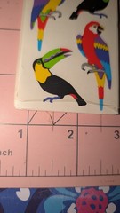 Vintage Mrs Grossmans Stickers Tropical Birds Parrots 3 Sheets New In Pack READ