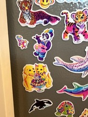 Handmade Magnet Lot Made W/ Lisa Frank Sticker Alien Cheetah Panda 90s Art