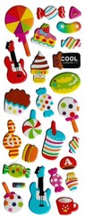 3D puffy Stickers FOOD DRINK candy jam fries ice cream cola pop milk cake coffee