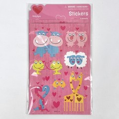 Stickety-Doo-Da Cartoon Animal Rolly Eyes Stickers 2 Sheets Valentine’s Day