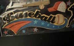 BASEBALL TITLE WORDS Player Scrapbook Stickers RECOLLECTIONS