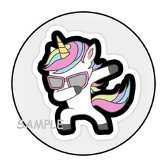 30 DABBING UNICORN ENVELOPE SEALS LABELS STICKERS 1.5″ ROUND