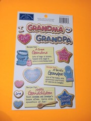 Karen Foster Design Grandma Grandpa Scrapbook Stickers Sheet Recipe Cookie