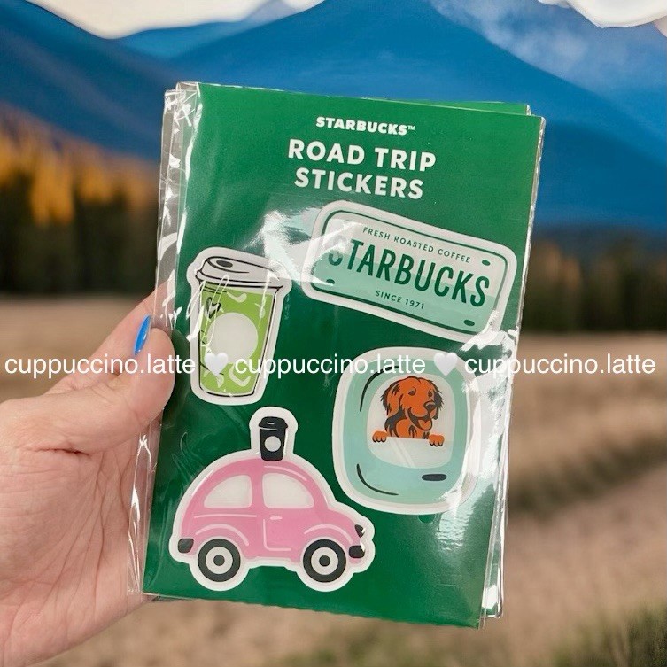 NWT Starbucks 2026 Summer Road Trip Sticker Pack of 4 Stickers on 1 Sheet- #2