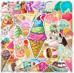 50 Pcs Corn Stickers, 1.96-3.15 Inch Cartoon Vegetable & Fruit Decor