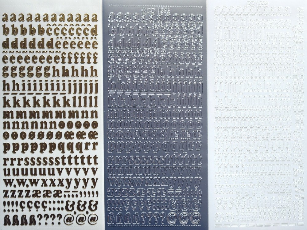10mm (1cm) LOWERCASE ALPHABET Letters Capital Alphabets Symbols 5 Colours