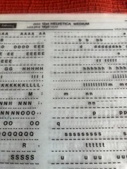 Four Letraset INSTANT LETTERING Transfer 12 & 14pt, 16-18pt Helvetica Med 33