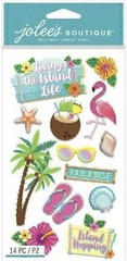 Jolees Living ISLAND LIFE VACATION PARADISE BEACH OCEAN SUMMER Scrapbook Sticker