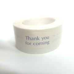 Uline Custom Label Stickers, «Thank You For Coming», 490 pieces, Blue White