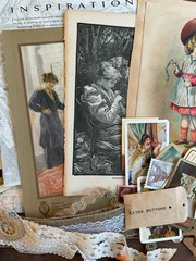 80 Piece Vintage Junk Journal Ephemera Kit Romantic Victorian & Nature Themed