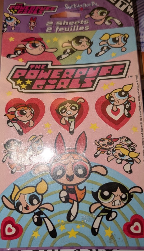 Powerpuff Girls Stickers New Seal Stickety Doo Dah Vintage 2001 1999 AGC 3134182