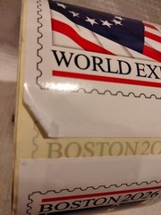 Roll of 100 Stickers World EXPO Exhibition Boston 2026 – 3×4 inch / 76 x 101 mm