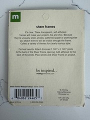 Making Memories Sheer Frame Wallpaper Stripe #24465 Scrapbooking Crafts
