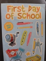 Vintage School Bus 3D Sticker Scrapbook Lot 6pc Freds MAMBI Paper House Kit