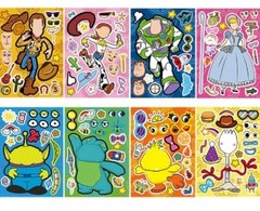 Lot Make a face Stickers for Kids, Make Your Own Animal Lot 5 Packs 100+ Pages