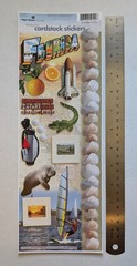 Florida Themed Scrapbooking Stickers Lot Of 2 Sheets By Paper House