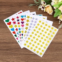 1080 Pcs Star Reward Stickers, 20 Sheet Foil Colorful Sticker, Gold