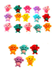 Lot of 20 Multicolor Little Girl Monkey Flatbacks For Crafting – NEW (#29)