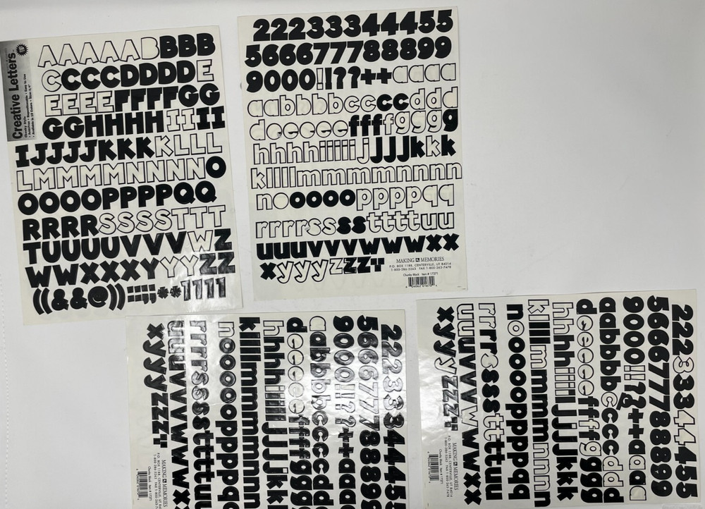 Alphabet ABC 123 Stickers – YOU PICK Brand Style Size Color