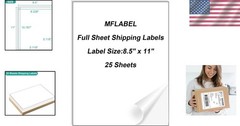 Versatile 25 Pack Matte Sticker Paper with Permanent Adhesive for DIY & Shipping